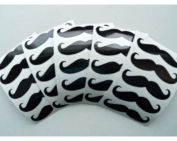 Mustache Pattern Wall Decal Nursery Modern Vinyl Sticker